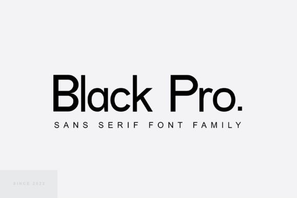 Black Pro: A Modern Sans Serif Font for Handmade Creations