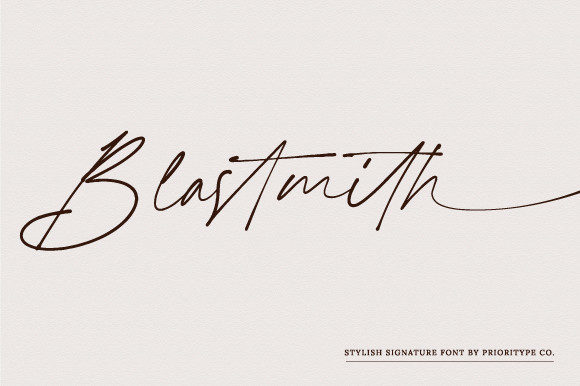 Blastmith: A Modern Script Font for Branding Projects