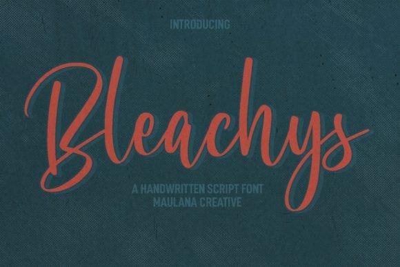 Bleachys: A Modern Script Font for Creative Branding