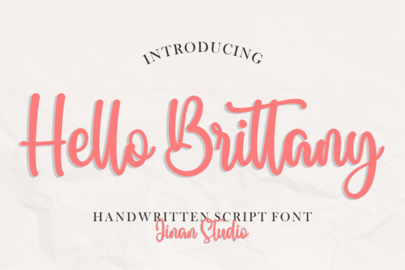 Hello Brittany – A Stylish Script Font for Handmade Creations